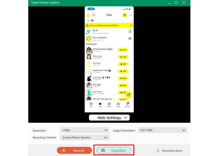 Take Screenshot Snapshot Tipard