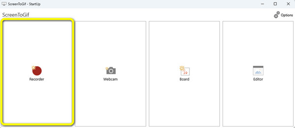 Select the Recorder Function