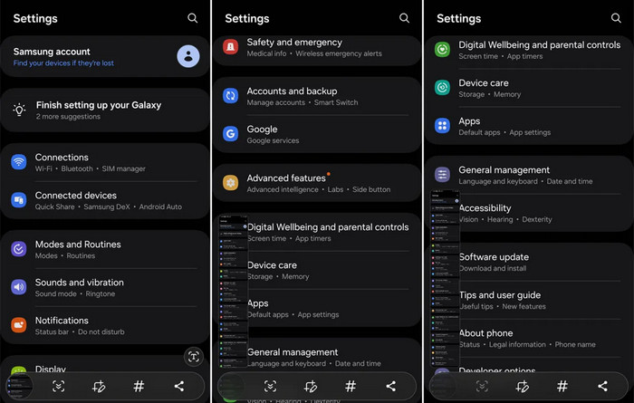 Samsung Screenshot