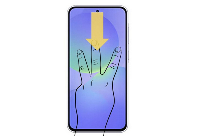 Three Finger Swipe Down