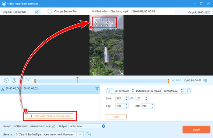 Add Watermark Remover Area Tipard