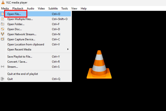 Media Open File VLC