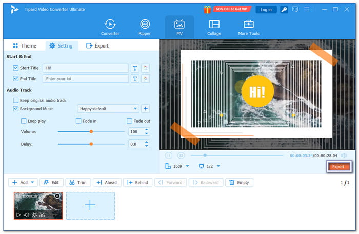 Export Your Video