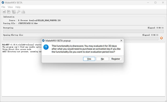 MakeMKV Ripping Blu-ray ISO Image