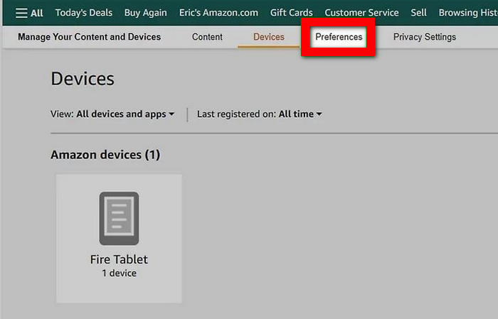 Preferences Tab