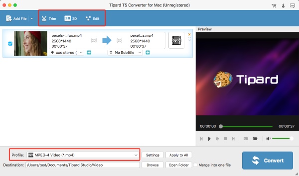 Edit and Trim the File