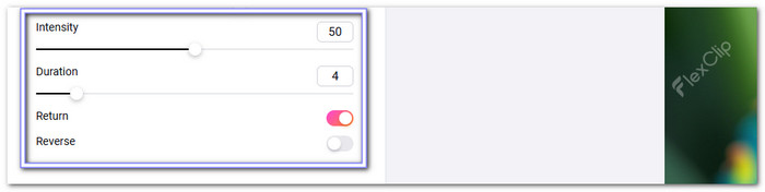 Use Intensity Duration Sliders