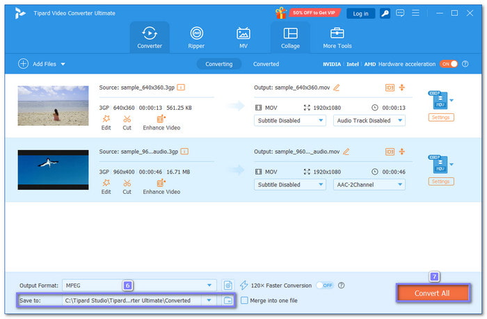 Begin Converting 3GP to MOV