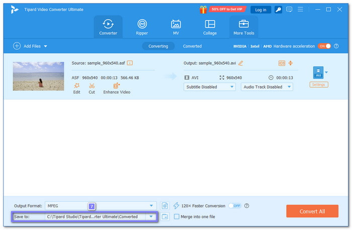 Choose Folder Where To Save The Converted File