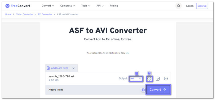 Freeconvert Convert Asf Files to Avi Online
