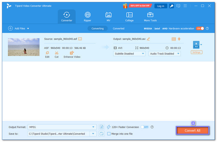 Start The Asf To Avi Conversion