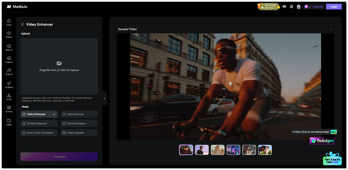 Media.io Top AI Video Upscaler Online