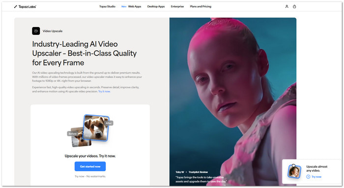 Topaz Labs Top AI Video Upscaler Online
