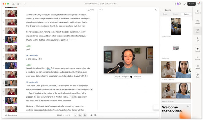 Descript for Editing Video Podcasts