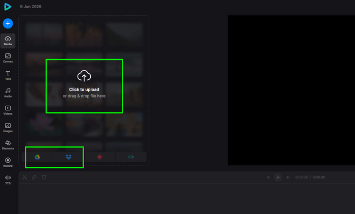 Click to Upload Clideo
