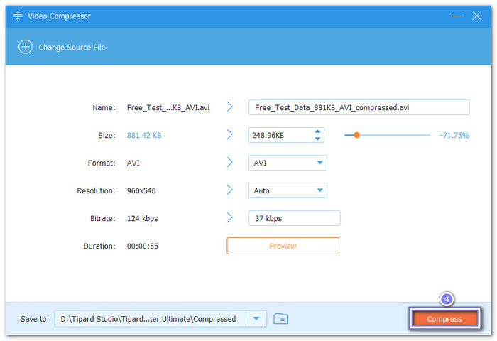 Compress AVI File Now