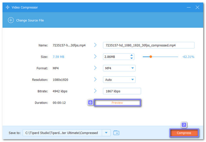 Check Result And Compress