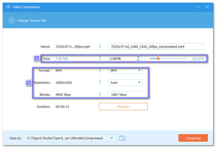 Reduce Android Video File Size
