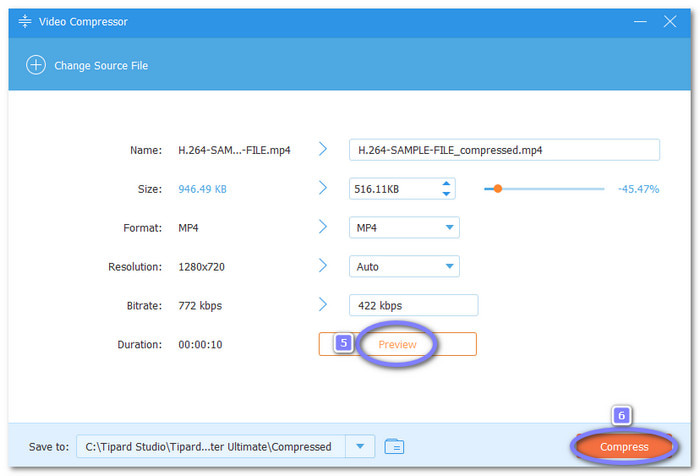 Preview And Compress Your H264 Video