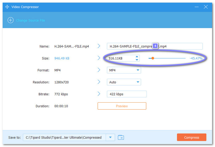 Set Your Desired File Size