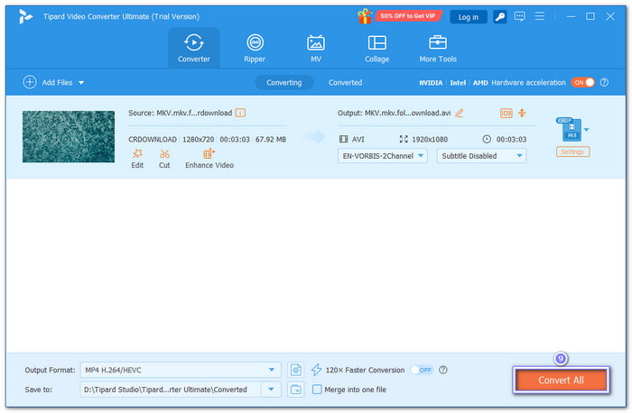 Convert MKV Files to AVI Fast