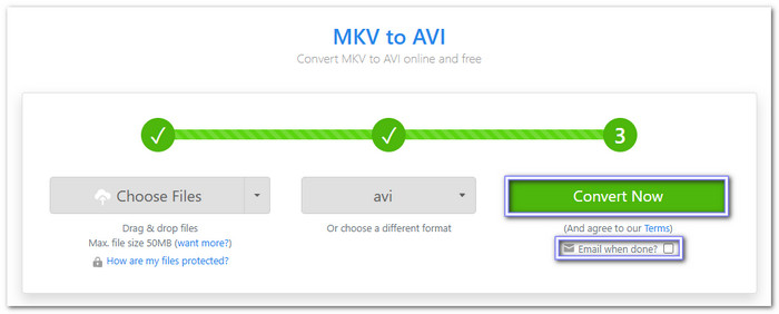 Zamzar Convert MKV to AVI Online