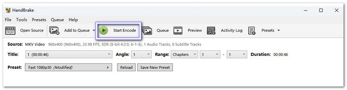 Begin Converting With Handbrake