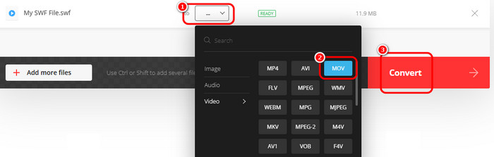 MOV Format Convert Convertio