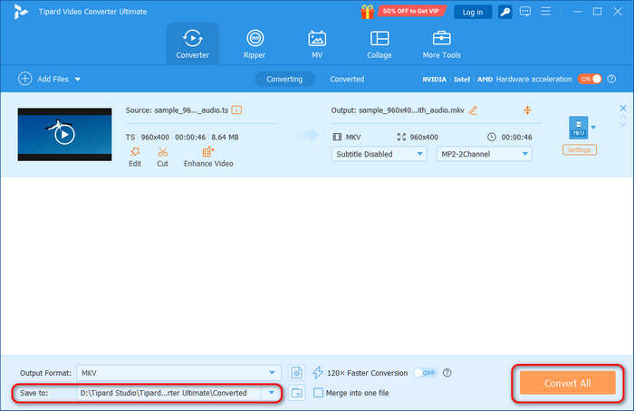 Convert TS to MKV with Tipard Video Converter Ultimate