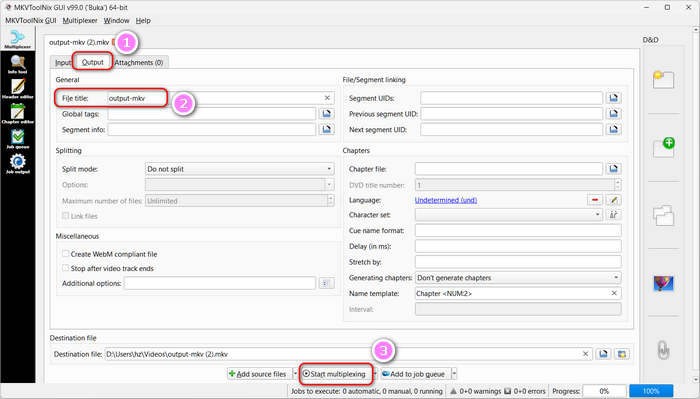 MKVToolNix TS to MKV Conversion