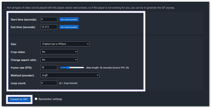 Ezgif Convert Video to GIF