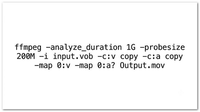 FFmpeg Convert VOB File to MOV
