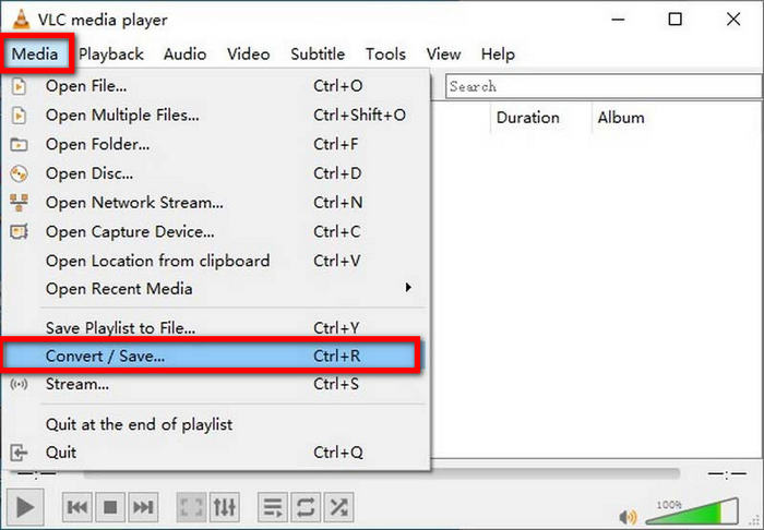 VLC Media Convert Save