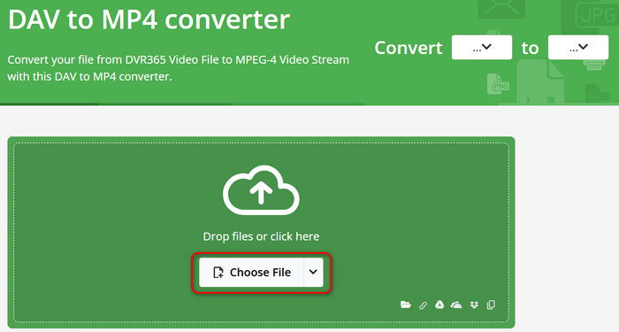 Upload DAV to Online Convert