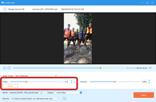 Delay Audio in Video