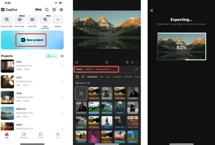 CapCut Interface