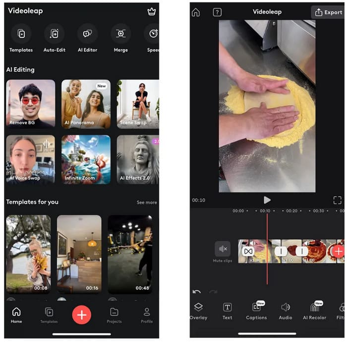 Videoleap Interface