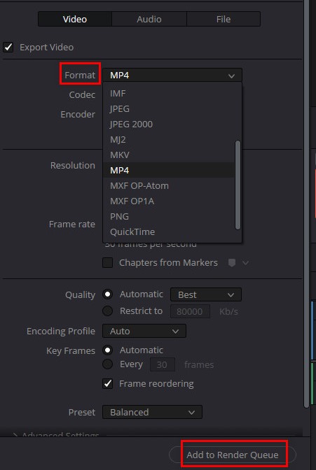Choose Format Mp4