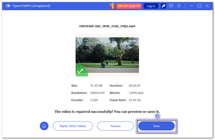 Save Your Repaired Frozen Video