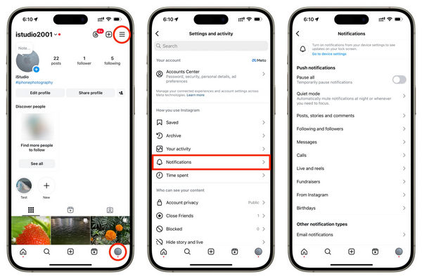 Instagram Volume Setting