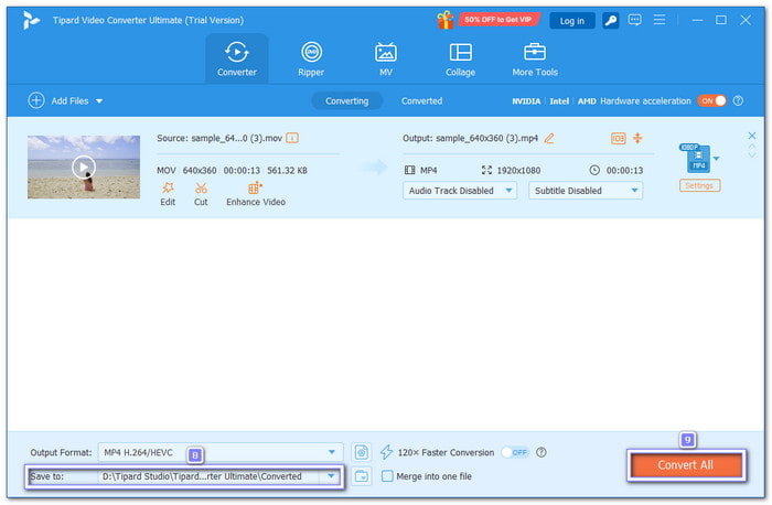 Press The Convert All Button