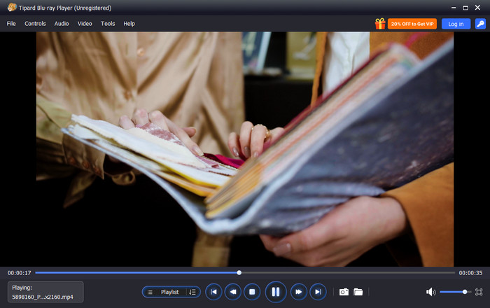 Tipard Blu-ray Player UI