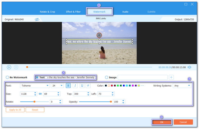 Select Text And Type Your Caption