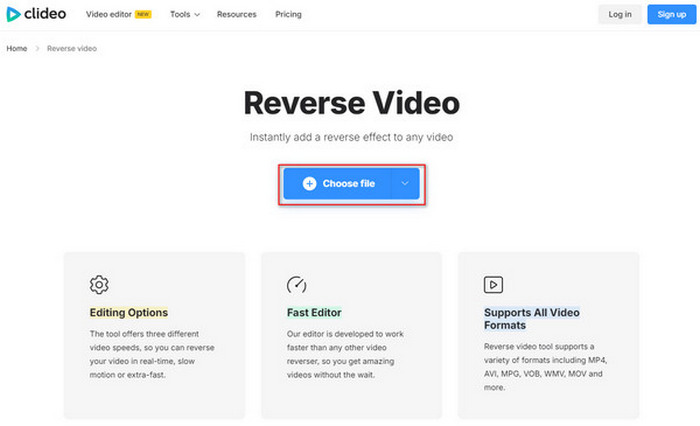 Clideo Choose File