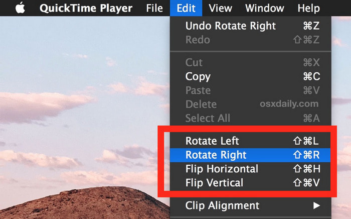 Quicktime Player Rotate Video