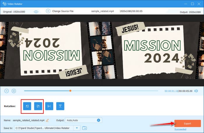 Change Video Orientation