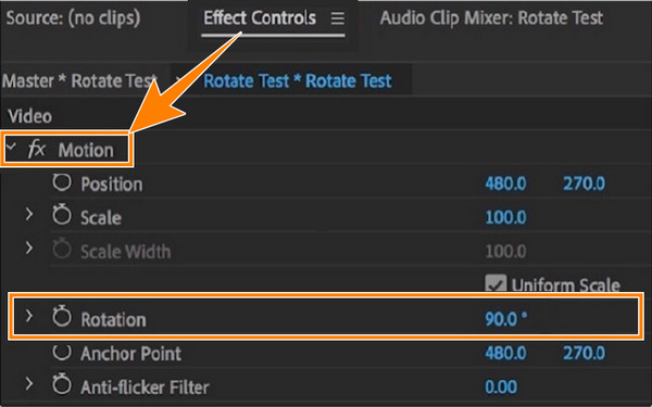 Premiere Roatte Video Windows Rotate