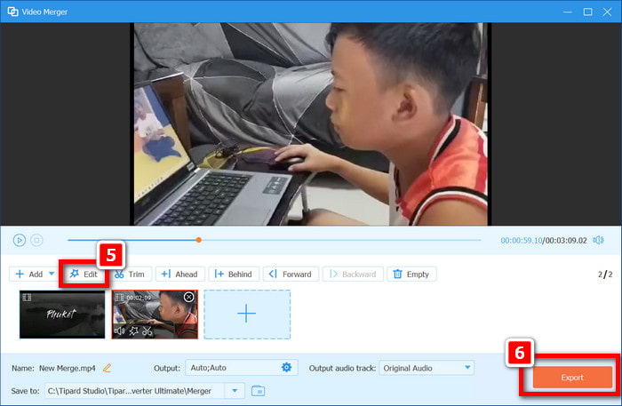 Edit Export Button