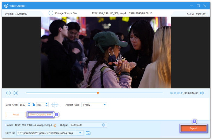 Save Your Cropped Video