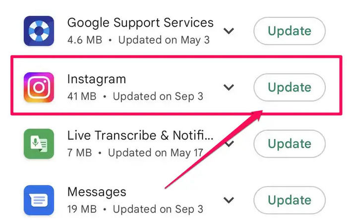 Update Instagram App